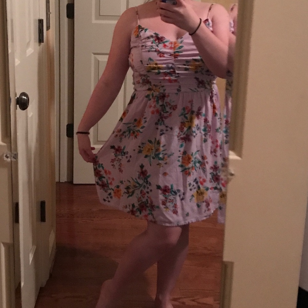 Purple floral xhilaration dress